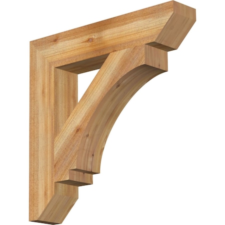 Ekena Millwork Imperial Slat Rough Sawn Bracket, Western Red Cedar, 6"W x 32"D x 32"H BKT06X32X32IMP06RWR